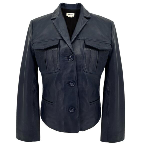 ZADIG & VOLTAIRE Liams Leather Jacket M - Picture 1 of 13
